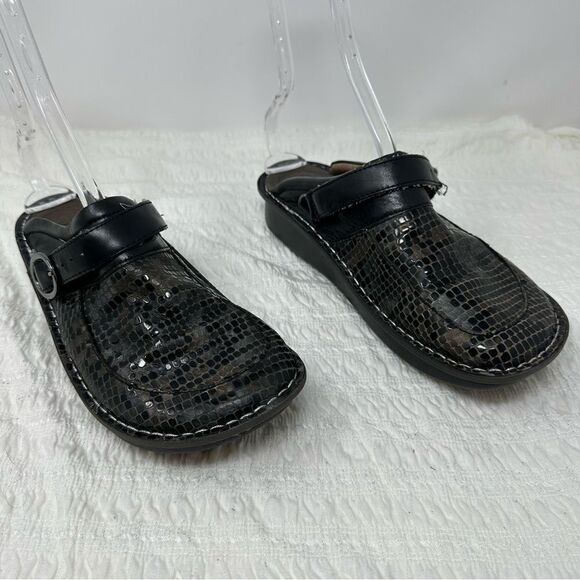 Algeria Seville Black Stone Mules- Size 9 - Picture 1 of 14